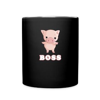 Piggy Boss Pig Porcinet Fille Cadeau - Mug uni - noir - Devant