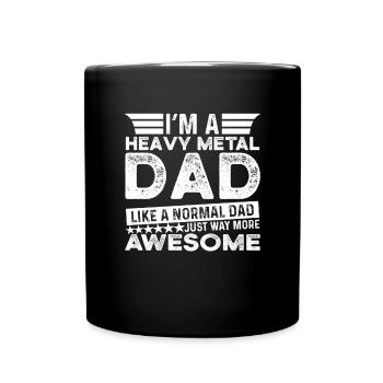 Heavy Metal Père Musique Papa Cadeau Fête Des Pères - Mug uni - noir - Devant