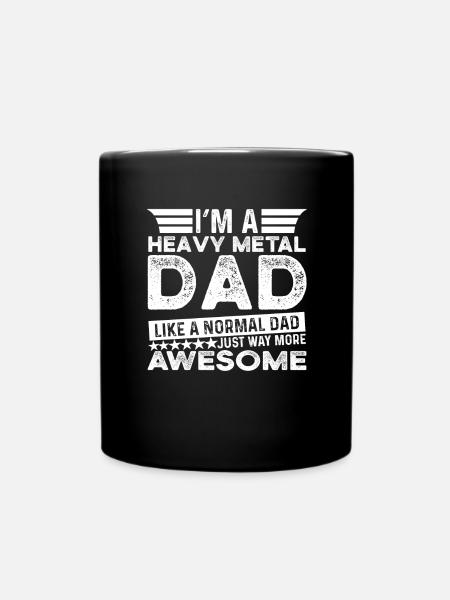Heavy Metal Father Music Tato Prezent na Dzień Ojca - Ensfarvet krus - sort