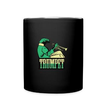 Trumpet Lizard Haustier Trompete Geschenk Design - Tasse einfarbig - Schwarz - Vorne