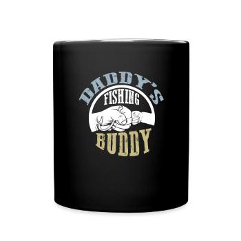 Cadeau de pêcheur de poisson bébé père pêche - Mug uni - noir - Devant