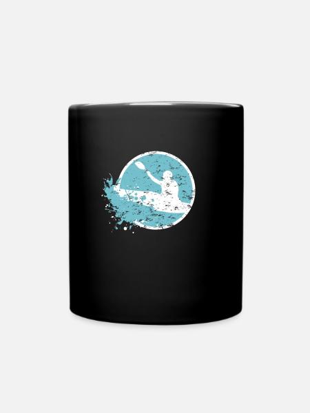 Wildwasser Welle Rodeo Kanu Kajak Sport Geschenk - Tasse einfarbig - Schwarz