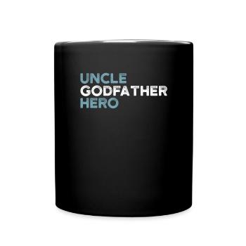 Oncle Parrain héro Shirt Meilleur Oncle Cadeau - Mug uni - noir - Devant