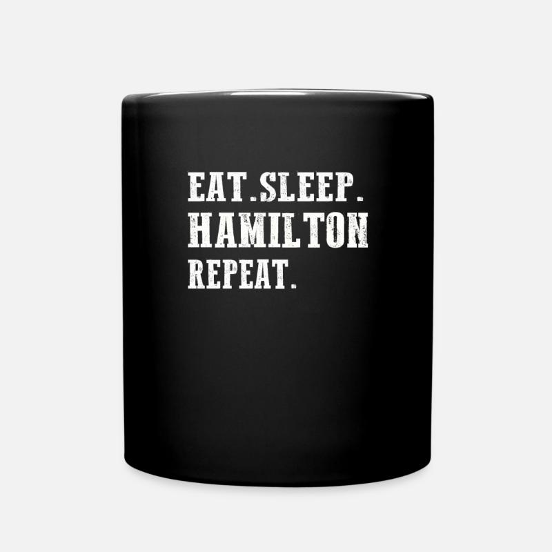 manger dormir Hamilton répéter USA Patriot cadeau - Mug uni - noir