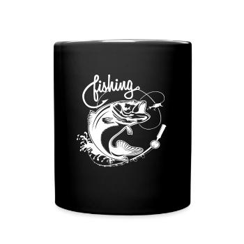 Cadeau de chemise de pêcheur de pêche - Mug uni - noir - Devant