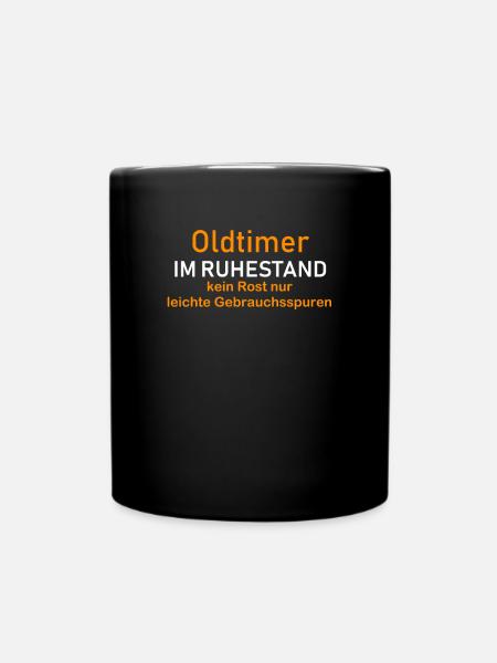 Rentner Rente Oldtimer Geschenk - Tasse einfarbig - Schwarz