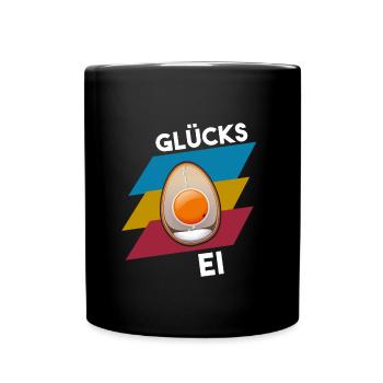 GLÜCKS EI - Tasse einfarbig - Schwarz - Vorne