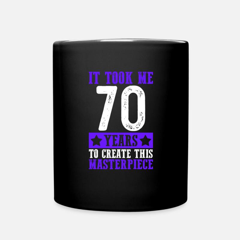 70 Jahre Meisterstück 70. Geburtstag Mann Geschenk - Tasse einfarbig - Schwarz