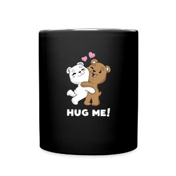 Bear hug bear bear valentine's day gift - Full Colour Mug - black - Front