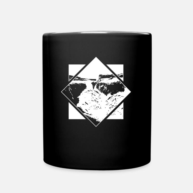 Dettifoss Iceland Island Wasserfall Natur Design - Tasse einfarbig - Schwarz