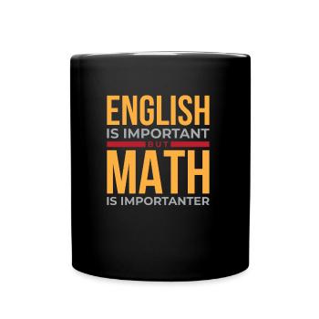 Maths vs English Fight math better than English - Full Colour Mug - black - Front