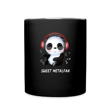 Panda Metal Fan Heavy Metal Metaller Geschenk - Tasse einfarbig - Schwarz - Vorne