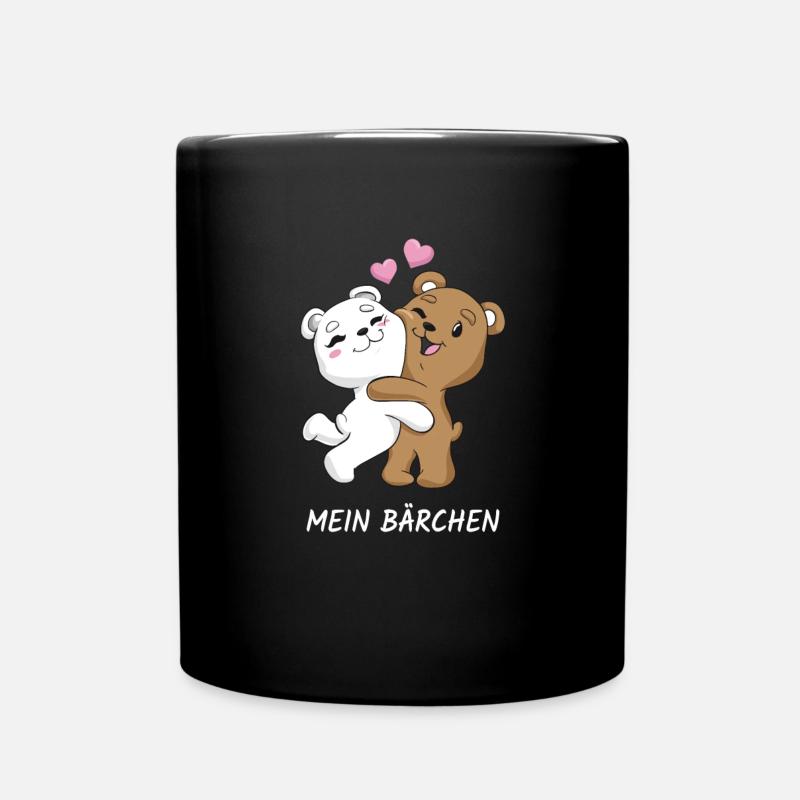 Mein Bärchen Umarmung Bär Geschenk Valentinstag - Tasse einfarbig - Schwarz