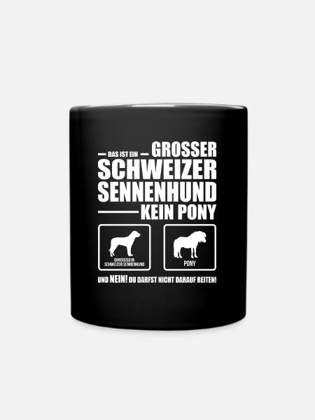 GROSSER SCHWEIZER SENNENHUND kein Pony Wilsigns - Tasse einfarbig - Schwarz