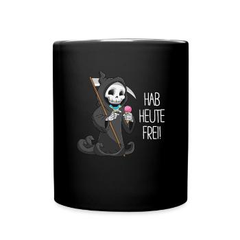 Have free death gift grim reaper funny today - Full Colour Mug - black - Front