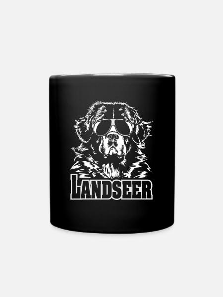 LANDSEER cool Brille Hund Hunde Wilsigns Design - Tasse einfarbig - Schwarz