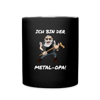Je suis le metal grand-père heavy metal rocker grand-père - Mug uni - noir - Devant