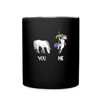 You Me LGBT Einhorn LGBTQ Aktivist homosexuell - Tasse einfarbig - Schwarz - Vorne