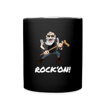 Rock sur Heavy Metal Festival de Hard Rock Grand-père Rocker - Mug uni - noir - Devant