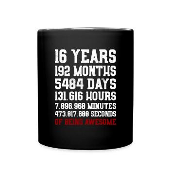 16 ans de cadeau génial Sweet Sixteen - Mug uni - noir - Devant