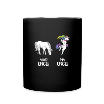 Your Uncle My Uncle LGBT Unicorn LGBTQ Gay - Full Colour Mug - black - Front