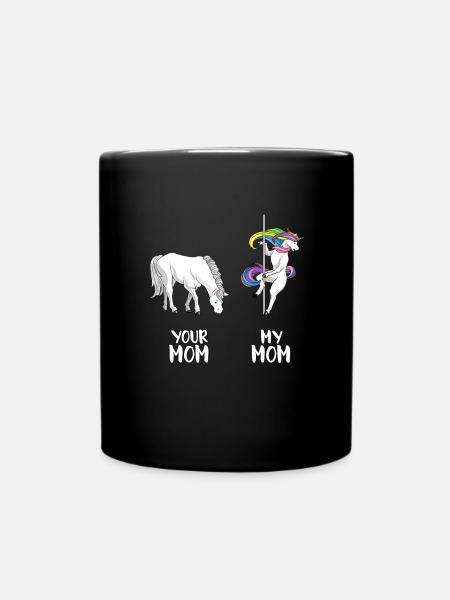 Your maman my maman LGBT Licorne LGBTQ homosexuel - Mug uni - noir
