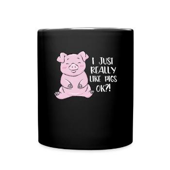J'aime beaucoup les cochons cochon cochon cochon domestique - Mug uni - noir - Devant