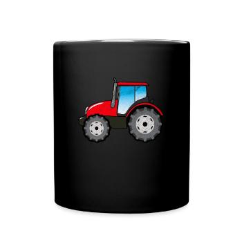 Cadeau tracteur - Mug uni - noir - Devant