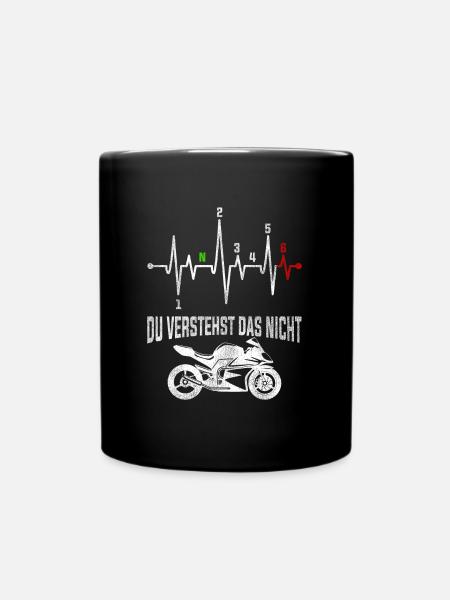 Du verstehst das nicht - Motorrad Herzschlag - 6 - Tasse einfarbig - Schwarz