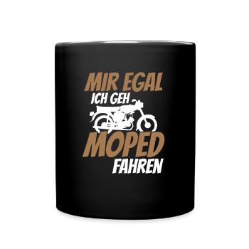 I don't care, I go a moped - Full Colour Mug - black - Front