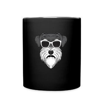 Tee-shirt cool animal schnauzer chien préféré - Mug uni - noir - Devant