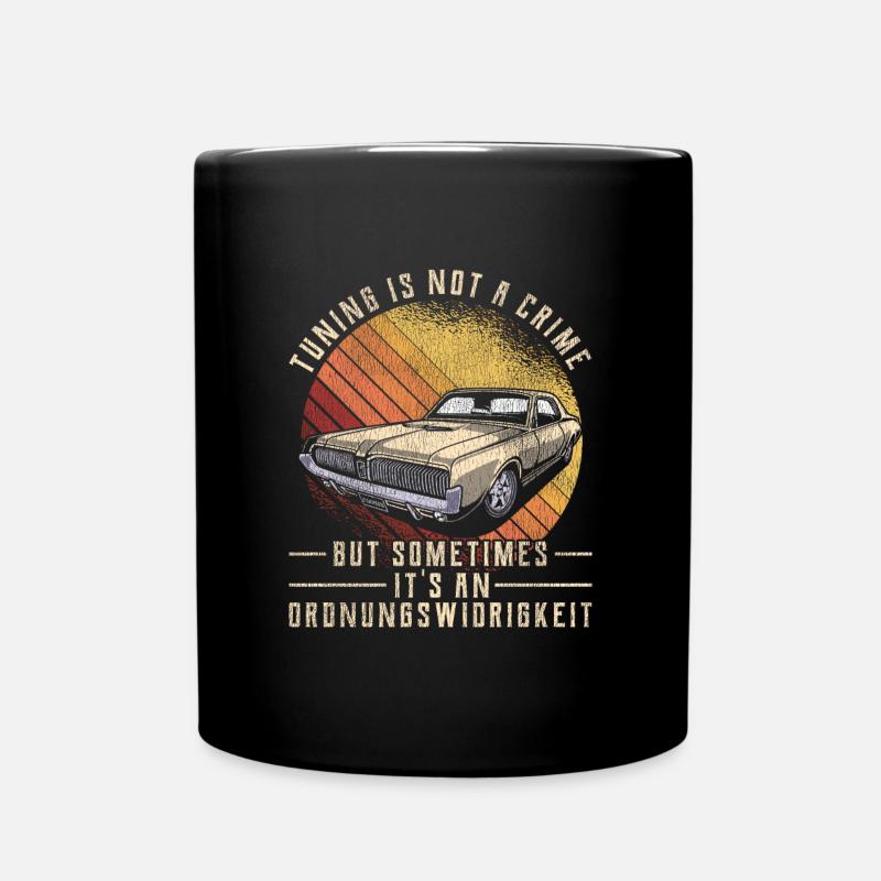 Auto Tuning lustiger Spruch Ordnungswidrigkeit - Tasse einfarbig - Schwarz