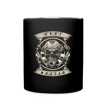Dart master skull darts player darts tournament - Full Colour Mug - black - Front