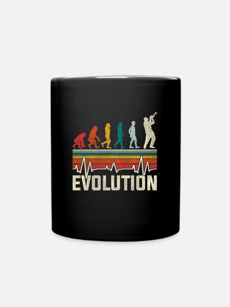 Evolution Trompete Trumpet Geschenk Vintage - Tasse einfarbig - Schwarz
