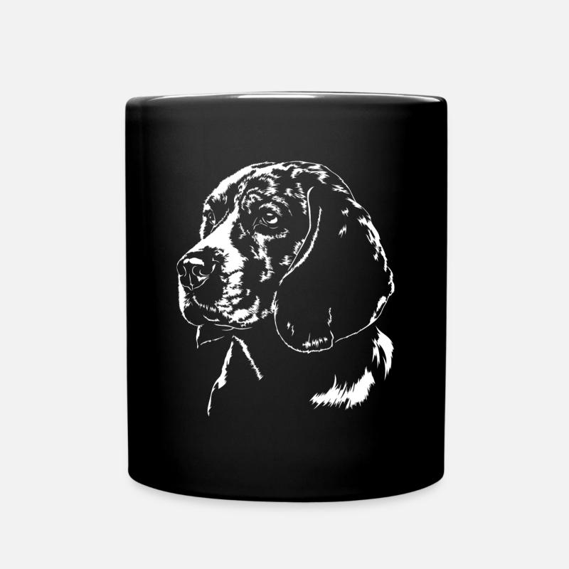 BEAGLE Hundeportrait Jagdhund Hund Hunde Wilsigns - Tasse einfarbig - Schwarz