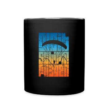 Cooles Geschenk für Gleitschirmflieger Paraglider - Tasse einfarbig - Schwarz - Vorne