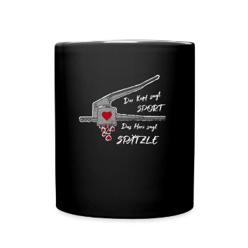 Spätzle Liebe Schwaben Geschenkidee - Tasse einfarbig - Schwarz - Vorne