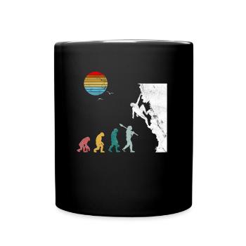 Bouldering evolution alpinisme - Mug uni - noir - Devant