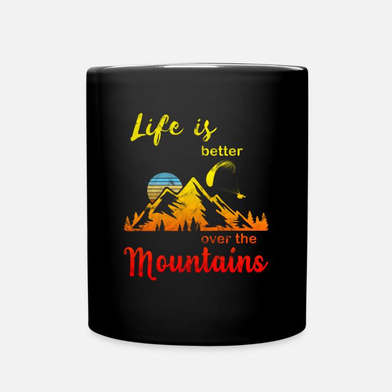 Paragliding Gleitschirm - Tasse einfarbig - Schwarz