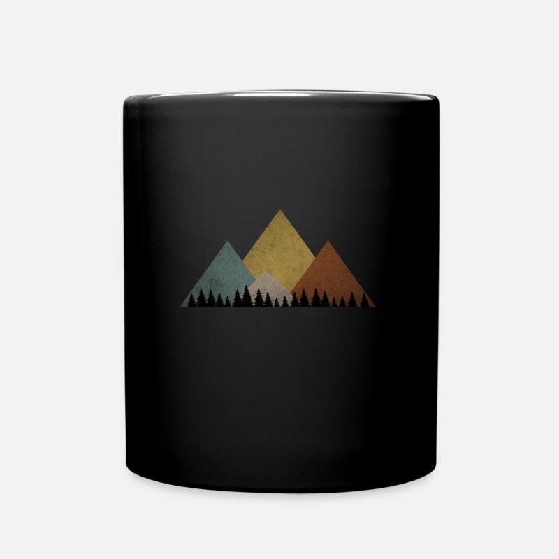 Vintage Berge Wandern Wanderer Bergsteigen Kletter - Tasse einfarbig - Schwarz