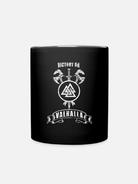 Germanen Valhalla Vikinger Design Odin Nordmänner - Tasse einfarbig - Schwarz