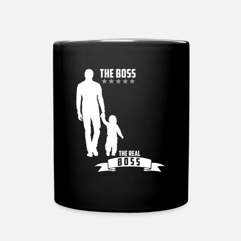 Vater & Sohn Papa & Sohn Vatertag Boss Lustiges Pa - Tasse einfarbig - Schwarz