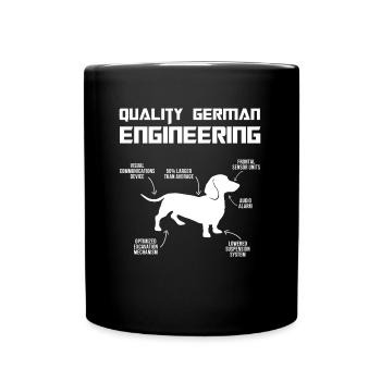 Dackel Inhaber Dachshund Qualität German Engineeri - Tasse einfarbig - Schwarz - Vorne