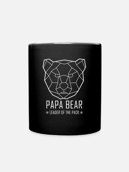 Ours polygone géométrique animal berlin papa ours ours - Mug uni - noir