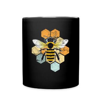 Bee Beekeeper Vintage Gift Bee Honey Honey Retro - Full Colour Mug - black - Front
