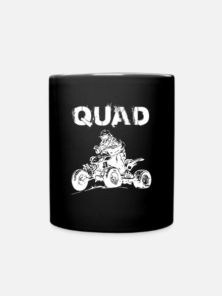 Quad moto rétro vintage quad rider biker - Mug uni - noir