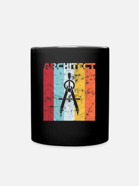 Architekt - Tasse einfarbig - Schwarz