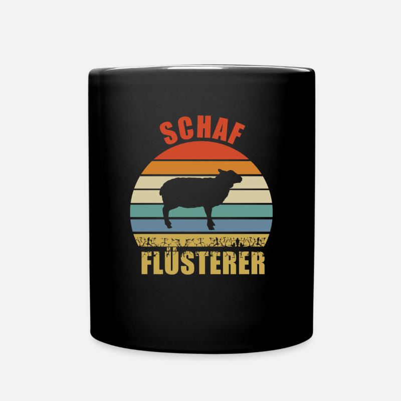 Schaf Flüsterer - Tasse einfarbig - Schwarz