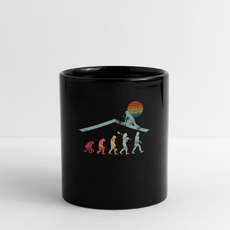 Dachdecker Handwerker Zimmermann Evolution Geschen Tasse einfarbig