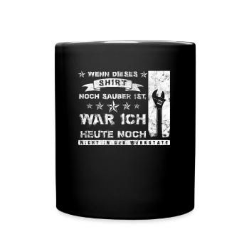 KFZ Mechaniker Mechatroniker Handwerker Werkstatt - Tasse einfarbig - Schwarz - Vorne